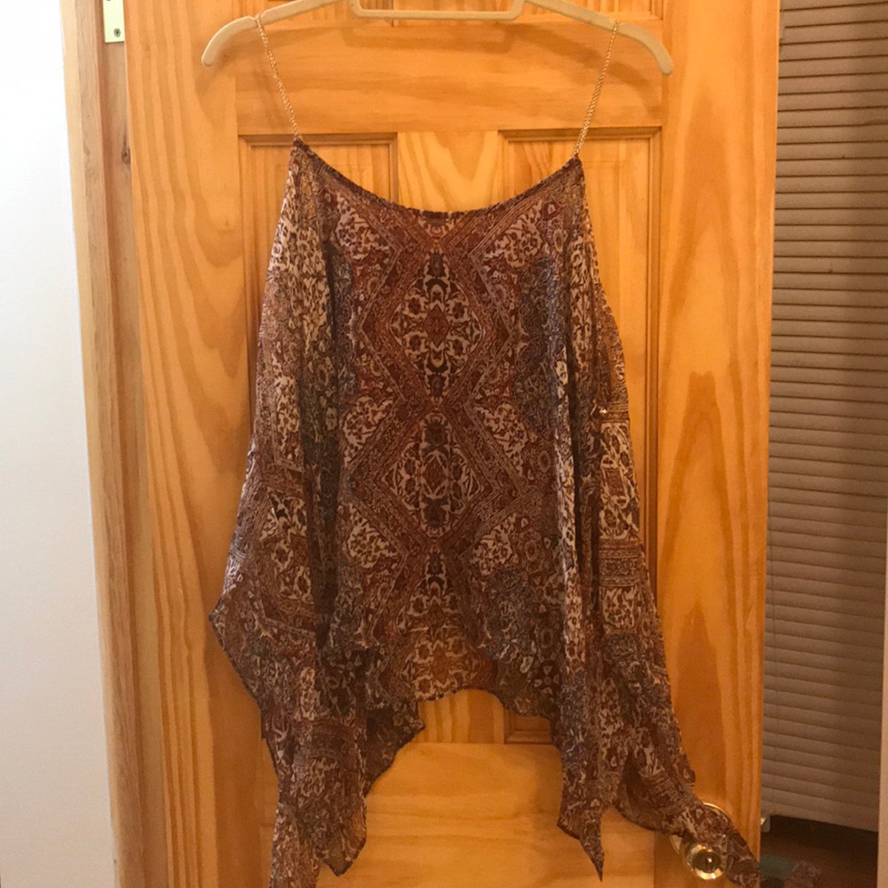 Ella Moss cold shoulder chiffon top